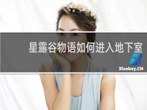 星露谷物语如何进入地下室