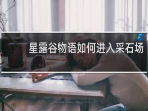 星露谷物语如何进入采石场
