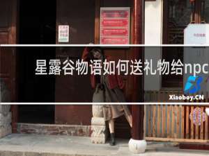 星露谷物语如何送礼物给npc