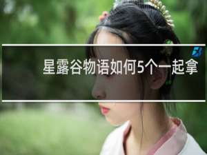 星露谷物语如何5个一起拿