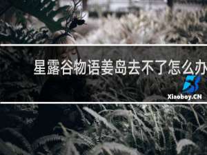 星露谷物语姜岛去不了怎么办
