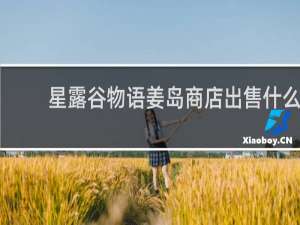 星露谷物语姜岛商店出售什么