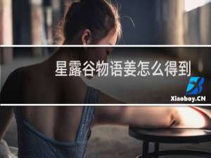 星露谷物语姜怎么得到