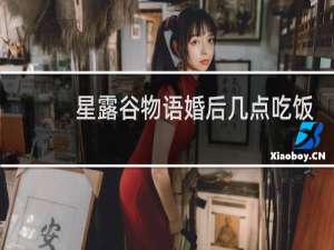 星露谷物语婚后几点吃饭