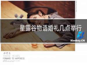 星露谷物语婚礼几点举行