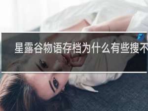 星露谷物语存档为什么有些搜不到