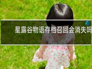 星露谷物语存档召回会消失吗