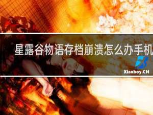 星露谷物语存档崩溃怎么办手机版
