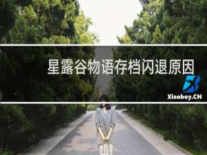 星露谷物语存档闪退原因