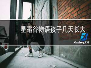 星露谷物语孩子几天长大