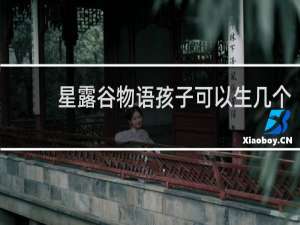 星露谷物语孩子可以生几个