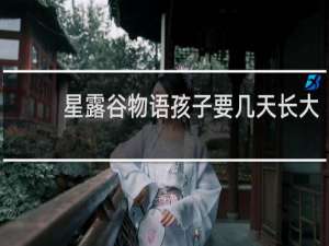 星露谷物语孩子要几天长大