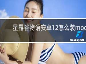 星露谷物语安卓12怎么装mod