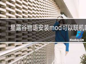 星露谷物语安装mod可以联机嘛