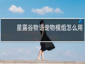 星露谷物语宠物模组怎么用