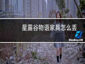 星露谷物语家具怎么丢