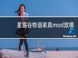 星露谷物语家具mod放哪