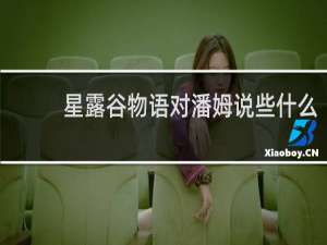星露谷物语对潘姆说些什么