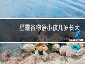 星露谷物语小孩几岁长大