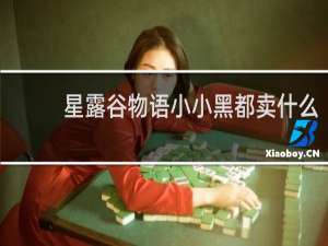 星露谷物语小小黑都卖什么