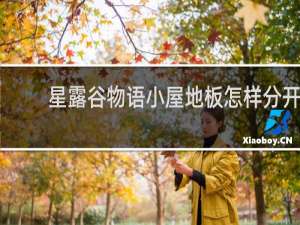 星露谷物语小屋地板怎样分开