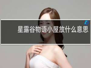 星露谷物语小屋放什么意思