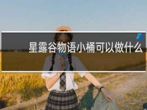 星露谷物语小桶可以做什么