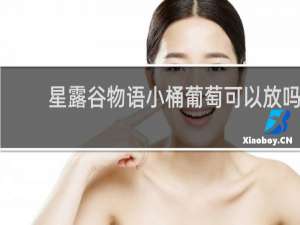 星露谷物语小桶葡萄可以放吗