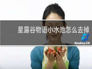 星露谷物语小水池怎么去掉