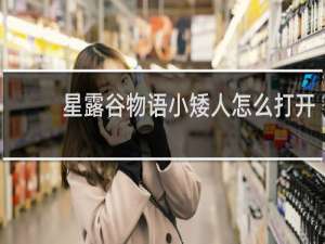 星露谷物语小矮人怎么打开