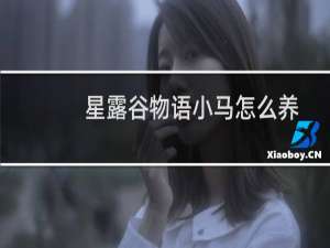 星露谷物语小马怎么养