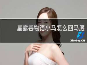 星露谷物语小马怎么回马厩