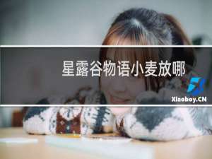 星露谷物语小麦放哪