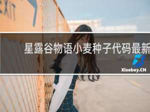 星露谷物语小麦种子代码最新