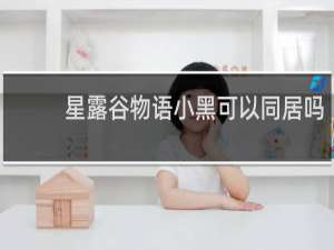 星露谷物语小黑可以同居吗