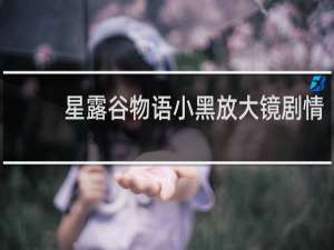 星露谷物语小黑放大镜剧情