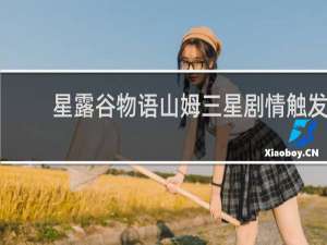 星露谷物语山姆三星剧情触发