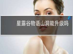 星露谷物语山洞能升级吗