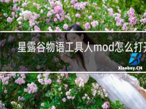 星露谷物语工具人mod怎么打开