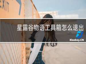 星露谷物语工具箱怎么退出