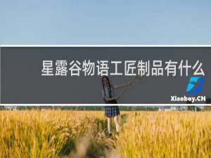星露谷物语工匠制品有什么