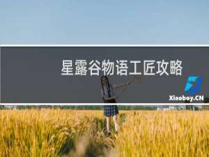 星露谷物语工匠攻略