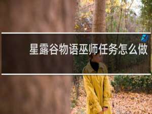 星露谷物语巫师任务怎么做