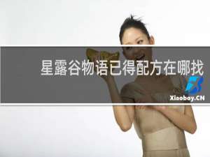 星露谷物语已得配方在哪找