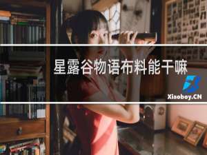 星露谷物语布料能干嘛