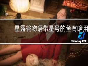 星露谷物语带星号的鱼有啥用