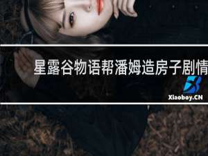 星露谷物语帮潘姆造房子剧情