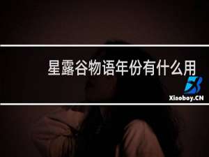 星露谷物语年份有什么用
