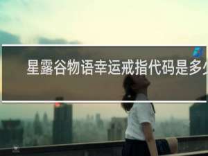 星露谷物语幸运戒指代码是多少