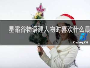 星露谷物语建人物时喜欢什么最好